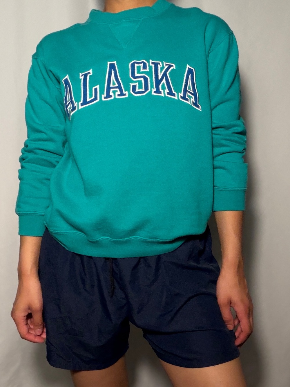 Turquoise Alaska crewneck